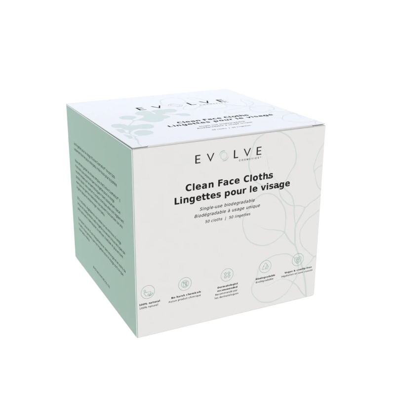 Evolve Cosmetics Clean Face Cloths [Natural and Biodegradable]