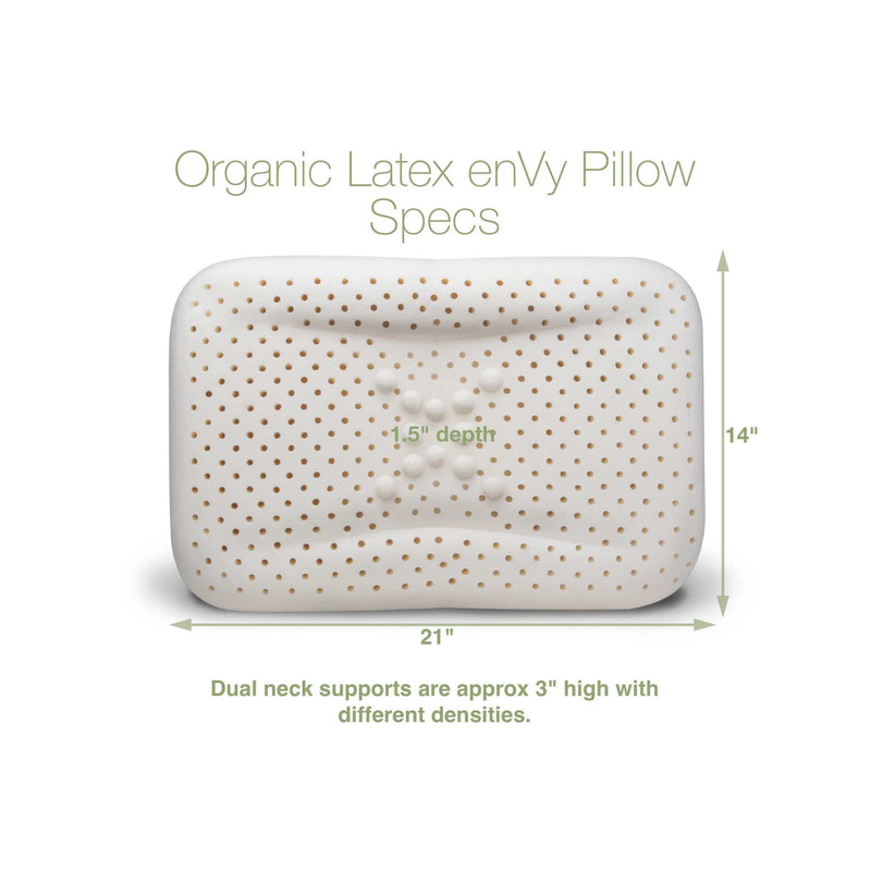 enVy Pillow SILK Covered Natural Latex Anti-Aging Pillow